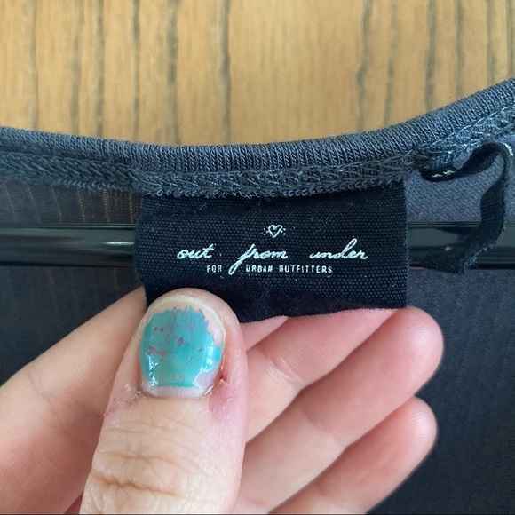 Out from Under Short Sleeve Henley Crop Top - Picture 4 of 8